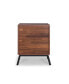 Karine End Table In Walnut & Black