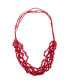 Фото #1 товара Barse wildfire Genuine Red Coral Chips Statement Necklace