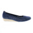 Фото #1 товара Gabor 22-642-36 Womens Blue Nubuck Slip On Ballet Flats Shoes