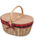 Country Red & Black Buffalo Plaid Picnic Basket