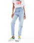 Фото #1 товара DTT Tall Veron relaxed fit mom jeans in light blue wash