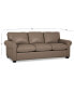 Фото #37 товара Orid 84" Queen Leather Roll Arm Sleeper, Created for Macy's