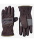 Фото #1 товара Men's Microsuede Water Repellent Gloves with Zipper Pouch