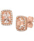 Фото #1 товара Серьги Macy's morganite & Diamond Halo