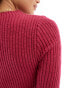 Фото #4 товара Cotton On baby boat neck fitted long sleeve knit jumper in tulip