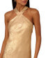 Women's Folied-Chiffon Halter Gown