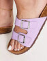 French Connection double buckle flat sandals in lilac