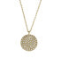 Фото #1 товара Fossil sadie Glitz Disc Gold-Tone Stainless Steel Chain Necklace
