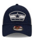 Фото #4 товара Men's Navy, White Dallas Cowboys Logo Patch Trucker 9FORTY Snapback Hat