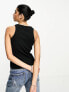 Фото #4 товара NA-KD ribbed tank top in black
