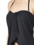 Vince Camuto Women's Standard Draped Bandini Top Swimwear Black, Size Large