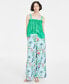 Фото #1 товара Women's Shirred Tonal-Stripe Camisole Top, Created for Macy's