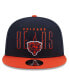 Фото #3 товара Men's Navy, Orange Chicago Bears Headline 9FIFTY Snapback Hat