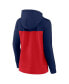 Фото #4 товара Women's Navy, Red Cleveland Guardians Take The Field Colorblocked Hoodie Full-Zip Jacket
