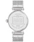 ფოტო #2 პროდუქტის Women's Cary Silver-tone Stainless Steel Mesh Bracelet Watch 34mm