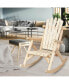 Фото #2 товара Log Rocking Chair Wood Single Porch Rocker Lounge Patio Deck Furniture
