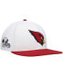 Фото #1 товара Men's White and Cardinal Arizona Cardinals 2Tone Snapback Hat