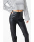 ფოტო #2 პროდუქტის Women's Pu Slit Leggings