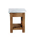 Фото #2 товара Millwork Wood and Zinc Metal End Table with Shelf