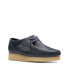 Фото #3 товара Clarks Wallabee 26168642 Womens Blue Leather Oxfords & Lace Ups Casual Shoes