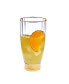 Фото #3 товара Set of 6 Straight Line Textured Water Tumblers with Vivid Gold Tone Base and Rim