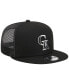 Фото #4 товара Men's Black Colorado Rockies Trucker 9FIFTY Snapback Hat