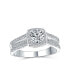 ფოტო #1 პროდუქტის AAA CZ Pave Vintage Art Deco Style 2CT Princess Round Brilliant Cut Solitaire Engagement Ring For Women .925 Sterling Silver