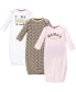 ფოტო #1 პროდუქტის Baby Girls Cotton Gowns, Leopard Mamas Mini
