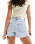 Фото #5 товара Stradivarius ripped denim short in bleach wash