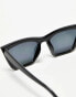 Topshop oversized angular cateye sunglasses in black