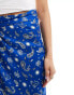 Never Fully Dressed Jaspre wrap midaxi skirt co-ord in blue bandana print blue bandana, 40 - фото #8