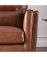 Ava 84" Mid-Century Modern Leather Sofa