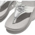 FITFLOP Lulu Padded-Knot Metallic-Leather Toe-Post Slides