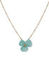 Фото #1 товара lonna & lilly gold-Tone Openwork Flower Pendant Necklace, 16" + 3" extender