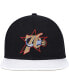 Фото #2 товара Men's Black, White Philadelphia 76ers Hardwood Classics Wear Away Visor Snapback Hat