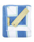Oversized Extra Thick Luxury Beach Towel (35x70 in., 600 GSM), Pinstriped, Soft Ringspun Cotton Resort Towel