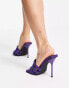 Фото #4 товара Topshop Wide Fit Summer embellished heeled mules in purple