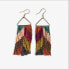 INK + ALLOY Whitney Patchwork Beaded Fringe Earrings Jaipur