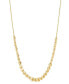 ფოტო #3 პროდუქტის Polished & Textured Bead Collar Necklace in 10k Gold, 18" + 1" extender