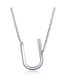 Фото #1 товара Simona sterling Silver Sideways Initial Necklace