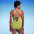 Фото #3 товара Women's Wide Ribbed Ring Medium Coverage One Piece Swimsuit - Kona Sol Green XS