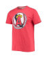 Фото #4 товара Men's Red Los Angeles Angels Hand-Drawn Logo Tri-Blend T-shirt