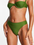 4th & Reckless aimi high waist bikini bottom in khaki