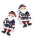 Women's New England Patriots Santa Claus Earrings