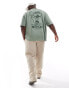 ASOS DESIGN oversized t-shirt with cartoon back print in green grün, XS - Chest 36 - фото #2