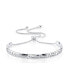 ფოტო #1 პროდუქტის "Friends" Silver Plated Adjustable Bolo Bracelet