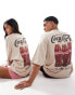 Фото #1 товара ASOS DESIGN unisex oversized license t-shirt with Coca-Cola prints in beige