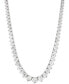 Фото #1 товара Macy's diamond Fancy 16-3/4" Collar Tennis Necklace (10 ct. t.w.) in 14k White Gold