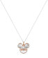 Cubic Zirconia Heart Mickey Mouse Mom Pendant Necklace