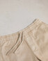 Bershka woven shorts in beige